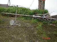 One of the 2 2M antenna tower fall under strong wind