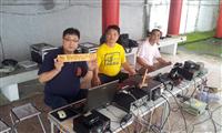 Station ready, (LtoR) BV2KS, BV2NT, BU2BO