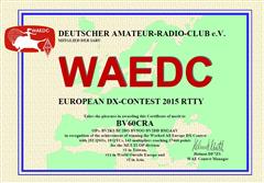 2015 - WAEDC RTTY Contest, World #11, Asia #2, Taiwan #1