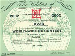 2002 - CQWW SSB DX Contest, Taiwan #1