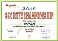 2019 - 2019 SCC RTTY Championship, World #13, Asia #1, Taiwan #1